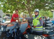 Ps. Kanit Kamsel Sat Lantas Polres Bima Kota Sosialisasikan Keselamatan Berlalu Lintas dan Pemilu Damai di Kelurahan Dara