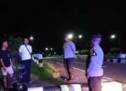 Patroli Polsek Gerung di Jalur Baypas BIL I dan II, Cegah Tindak Kriminalitas