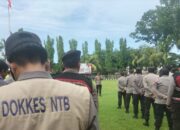 Personel Satgas Ban Ops Mantap Brata Polres Lombok Barat Diperiksa Kesehatannya
