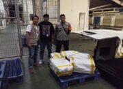 Polres Loteng Amankan Kedatangan Logistik Pemilu 2024 di Bandara BIZAM