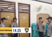 Pastikan Keamanan Logistik Pemilu, Polsek Sekotong Patroli Sekretariat PPK