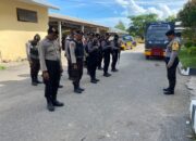 Sat Samapta Polres Bima, Amankan Rapat  Pleno Rekapitulasi Suara Pemilu 2024 Tingkat  PPK Kecamatan Woha