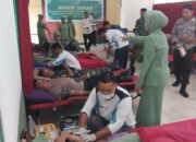Polres Loteng Laksanakan Giat Donor Darah Di Makodim/1620 Loteng.