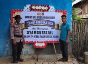 Sampaikan  Duka Cita Kapolres Bima Sampaikan Karangan Bunga  Ke Kediaman Ketua KPPS TPS 7 Desa Parado Rato