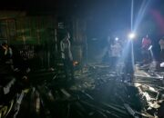 Satu Rumah Panggung di Desa Lanta, Kecamatan Lambu, Kabupaten Bima Terbakar