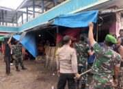Tim Satgas Gabungan Laksanakan Penertiban Pasar Tradisional Dompu