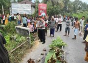 Polres Loteng Olah TKP Laka Lantas Di Praya Tengah Yang Menyebabkan Dua Orang Meninggal Dunia.