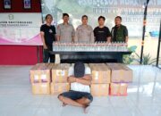 Tim Opsnal Polsek Rasbar Gagalkan Peredaran 11 Dus Isi 570 Botol Arak Bali