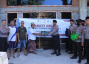 Bakti Religi Jelang Hari Bhayangkara ke-78, Sat Samapta Polres Sumbawa Barat Berikan Bantuan Semen dan Al-Qur’an