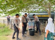 Jelang Hari Bhayangkara Ke-78, Polres Sumbawa Gelar Bakti Sosial Salurkan Bantuan Air Bersih