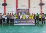 Kapolres Sumbawa Buka Turnamen Futsal KNPI Sport Series Peringati Hari Bhayangkara Ke – 78