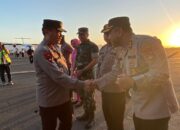 Kapolres Bima Kota Sambut Kedatangan Kapolda NTB di Bandara Sultan Muhammad Salahuddin Bima