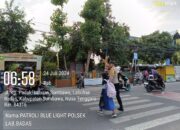 Polsek Jajaran Polres Sumbawa Gelar Strong Point Pagi Jaga Keselamatan Anak Sekolah