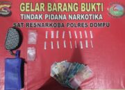 SATRESNARKOBA POLRES DOMPU UNGKAP TERDUGA PENGEDAR SABU DI TA’A KEMPO, BB 8.25 GRAM