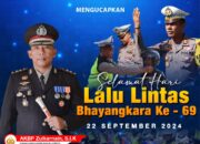 Kapolres Dompu Bersama Staf dan Jajaran Mengucapkan Selamat Hari Lalu Lintas Bhayangkara ke-69