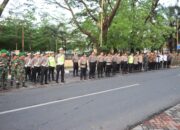 Polres Loteng Libatkan 136 Personel Amankan Penetapan Nomor Urut Paslon Bupati/Wakil Bupati.