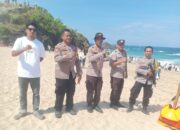 Demi Kenyamanan Masyarakat Yang Menikmati Hari Libur, Polsek Monta Siagakan Personel di Pantai Wane