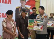 Hari Bhayangkara ke-79, Polda Sulut Salurkan 620 Paket Bansos kepada Warga Minsel