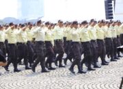 Satpam dan Potmas Ikut Ambil Bagian dalam Devile Hari Bhayangkara ke-79 di Monas