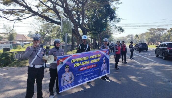Sat Lantas Lombok Barat Tertibkan Pengendara di Jalur Strategis Baypass BIL I