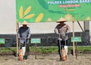 Dukung Asta Cita, Polres Lombok Barat Galakkan Tanam Jagung di Lahan Ponpes