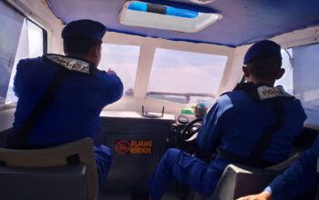 Kapal Polisi XXI-1004 Perketat Patroli, Perairan Lombok Utara Kondusif