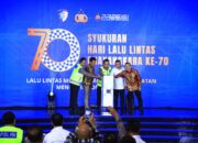 Hadiri Syukuran HUT Lalu Lintas ke-70, Kapolri Luncurkan Digital Korlantas dan Sematkan Pin Emas